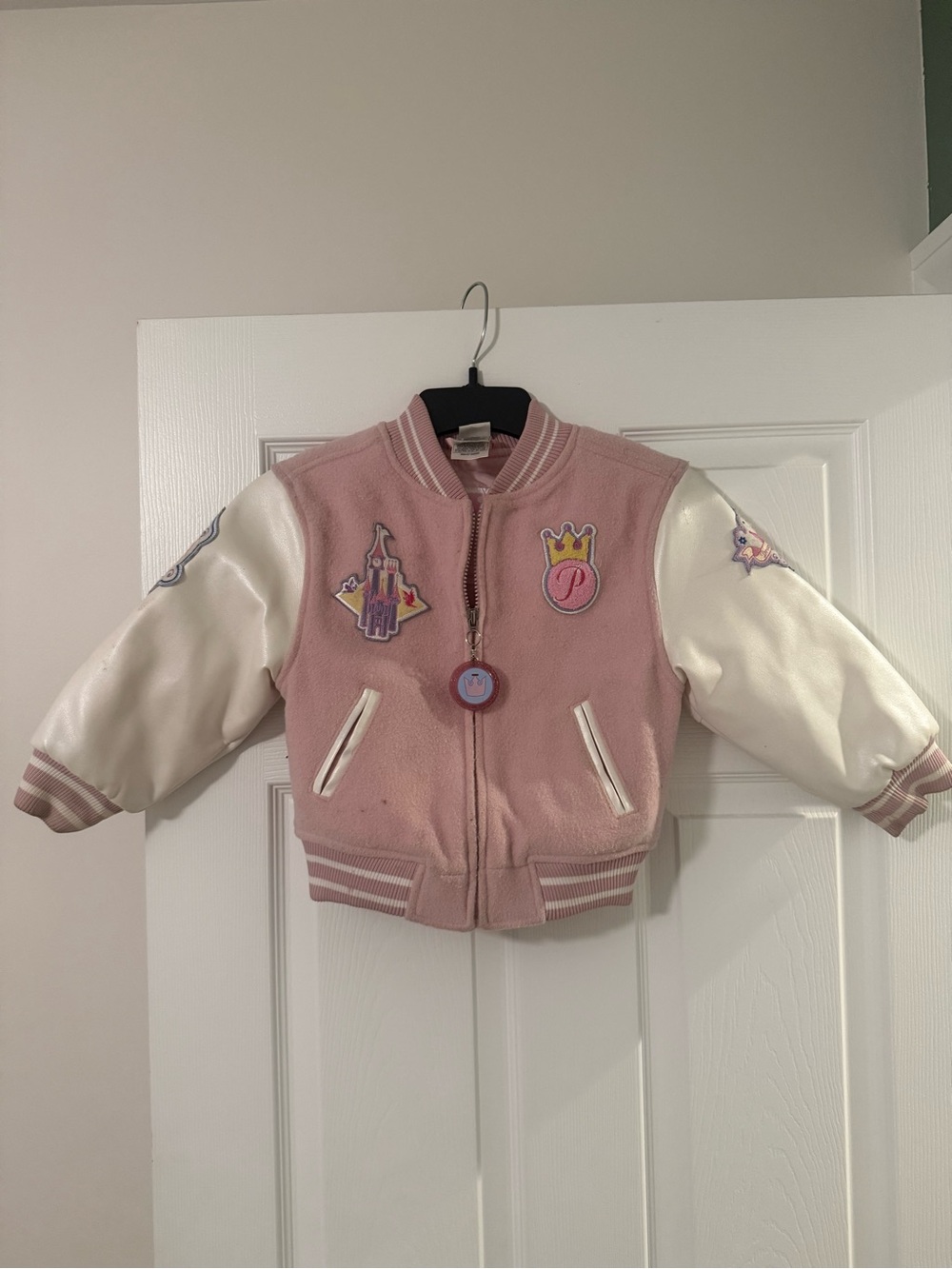 Disney Princess Girls Varsity Style Jacket Size XS 4/5